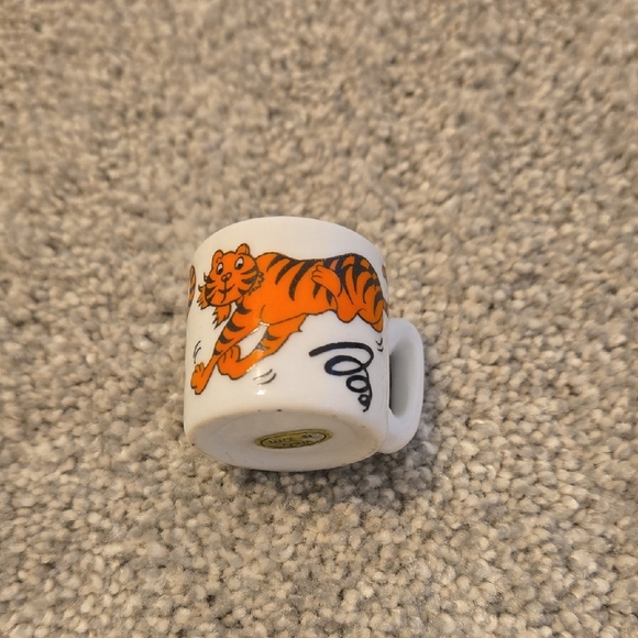 Other - Vintage Tiny Ceramic Tiger Coffee Cup Mug 1.25" Tall